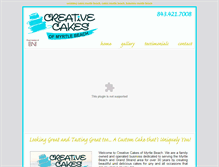 Tablet Screenshot of creativecakesofmyrtlebeach.com